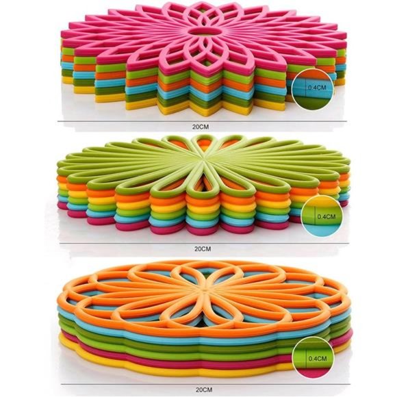 Silicone Trivet -Trivet Mat -Kitchen Hot Pads for Pots/Hot Dish Insulated Teapot - Picture 6 of 7